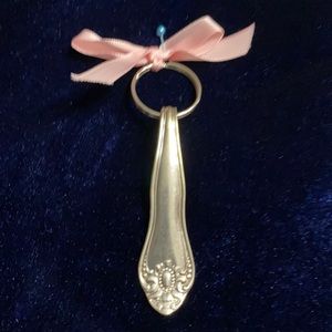 Antique Silver Plate Keyring